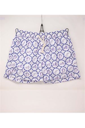 Faraglioni and blue lizards pattern swimsuit Aram Capri | ACBM940AZZURRO